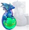 LET'S RESIN Dragon Resin Molds, Dragon Figurines Epoxy Resin Molds with Egg Base, 3D Animal Silicone Molds for Resin Crafts, DIY Home Desk Decor & Gifts